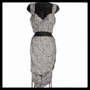 Love & Harmony Matching Bustier Body Con Skirt  Leopard Print Sz. S